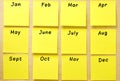 Blank Calendar Yellow Post-it Collection