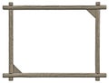 Blank Signboard Frame, Isolated Copy Space, Grey Wooden Texture