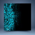 Blue, Black Glitter Vector Abs...