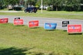 Blue and red Election vote sign voting for Rick Scott for Florida Governer