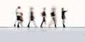 Blurred People In Motion