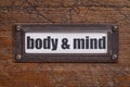 Body and mind  label
