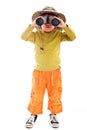 Boy with binoculars