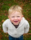 Boy smiling in Autumn