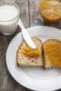 Bread With Orange Jam And Glas...