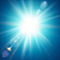 The Bright Sun Shines On A Blu...