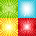 Bright Sunburst Background Wit...