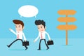 Business concept businessman leading the way Stock Photos