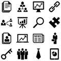 Business icons set of isolated on a white background eps Royalty Free Stock Images