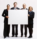 Business People Holding Blank ...