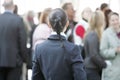 Business Woman With Large Grou...