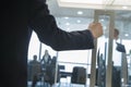 Businessman Entering An Office