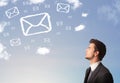 Businessman Looking At Mail Sy...