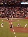 Buster Posey connects with pitch, Huff takes off