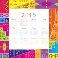 2015 calendar with frame for kids