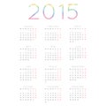 Calendar for 2015 vector