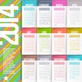 Calendar of 2014 year