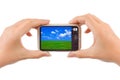 Camera With Nature Picture In ...