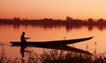 Canoe At Sunset