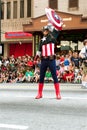 Captain America Salutes Spectators At Atlanta Dragon Con Parade