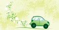Car Against Nature Background