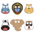 Cartoon Animal Head Set