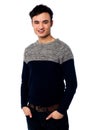 Casual cool smart guy portrait of a young Stock Photo