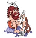 Caveman Cartoon Illustration