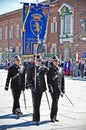 Celebrations of italian republic day turin june parade the municipal police turin during the on april turin italy Royalty Free Stock Images