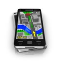 Cellular phone as GPS navigator. My own design