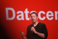 CEO of Oracle Larry Ellison makes his speech at Oracle OpenWorld conference