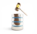 Charges web piracy of copyright infringement on a white background Royalty Free Stock Photography