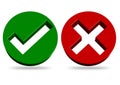 Check Mark And Cross Icons