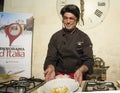 Chef almo bibolotti shows his cooking