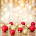 Christmas Baubles On Defocused...
