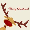 Christmas Card With Reindeer