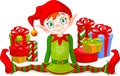 Christmas Elf With Gifts