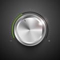 Chrome knob illustration of for adjustment Royalty Free Stock Photos