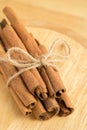 Cinnamon Sticks On Wooden Back...