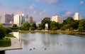 Cityscape scene of downtown Huntsville, Alabama