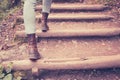 Close Up On Woman's Legs Walk...