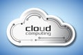 Cloud computing concept showing a icon styled like a circuit board Stock Image
