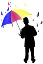 CMYK Umbrella Illustration