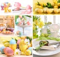 Collage of colorful easter images