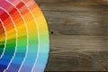 Color Palette On The Wooden Ba...