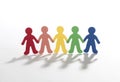 Color Paper People Doing Teamw...
