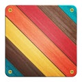 Colored frame new wooden icon with planks can use like natural background Stock Photography