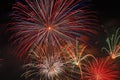 Colorful Fireworks On Dark Bac...