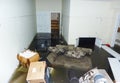 Completely flooded basement next day after Hurricane Sandy in Staten Island