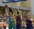 CORDOBA, SPAIN - SEPTEMBER 14:  PIERRE ORIOLA G(18) in action during match FC Barcelona (B) vs CB Sevilla (G) (91-85) at the Munic